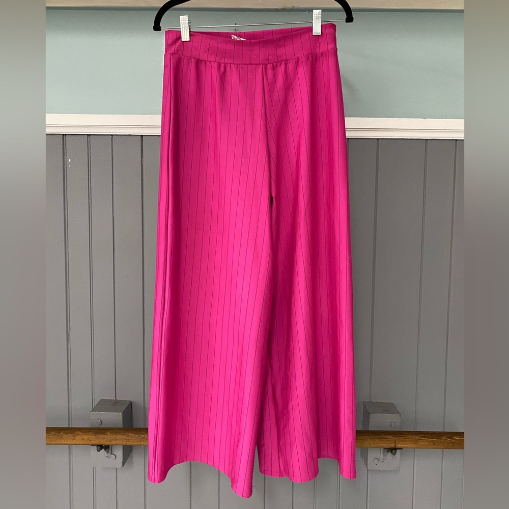 Kelle All That Pink Pinstripe Crop Pants Dance Costume